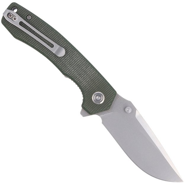 Kubey Green Micarta sulenkiamas peilis D2 (KU901C)