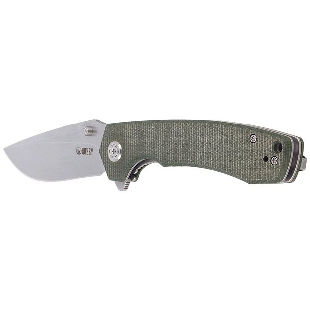 Kubey Green Micarta sulenkiamas peilis D2 (KU901C)