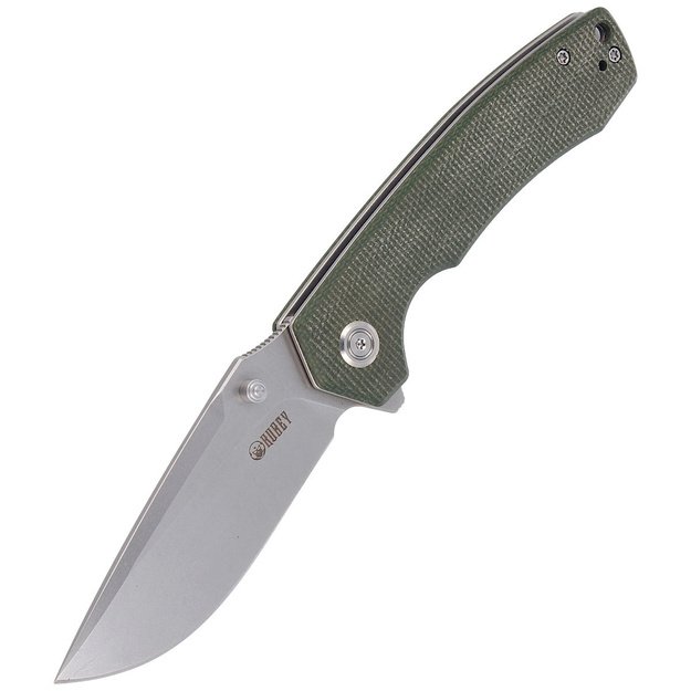 Kubey Green Micarta sulenkiamas peilis D2 (KU901C)