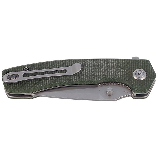 Kubey Green Micarta sulenkiamas peilis D2 (KU901C)
