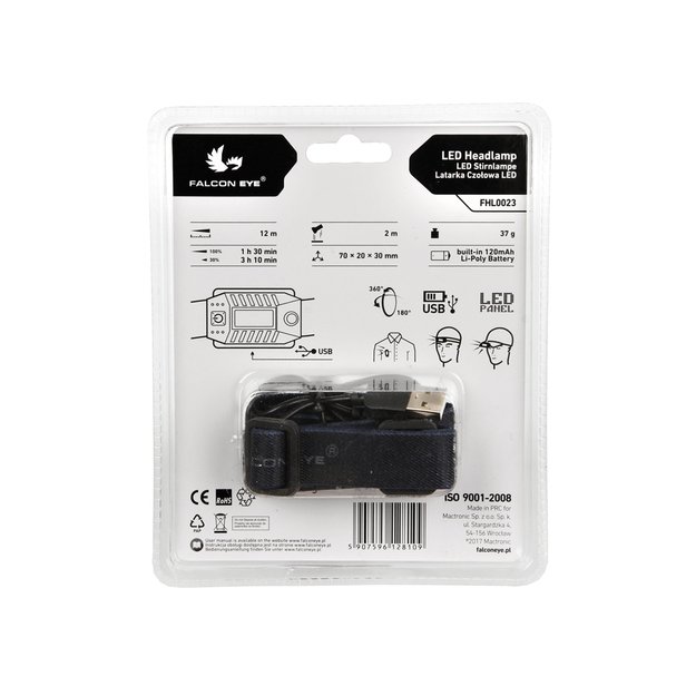 Universalus žibintuvėlis ant galvos Falcon Eye  BLAZE 2.2