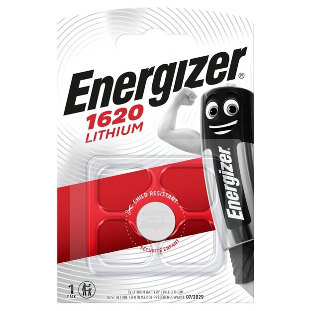 Элемент Energizer Lithium CR1620, 1 шт.