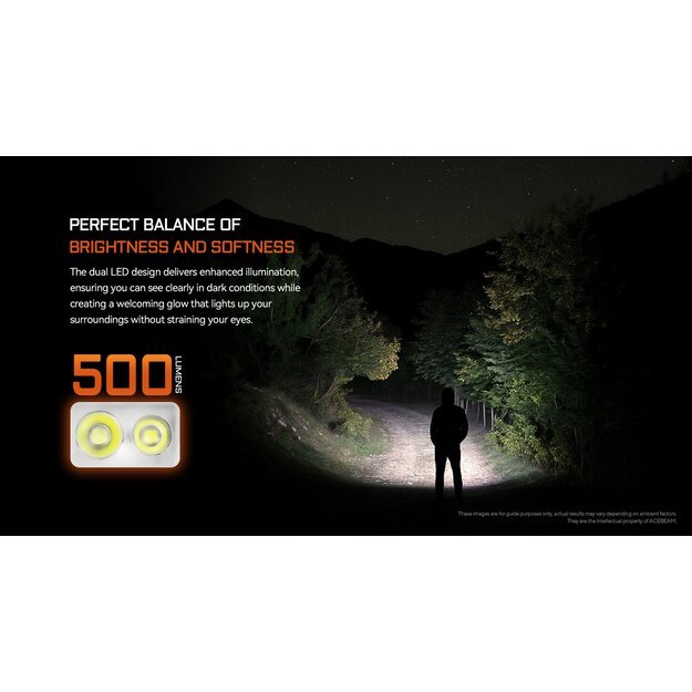 Acebeam Keylite 500 žibintuvėlis USB-C Raudonas