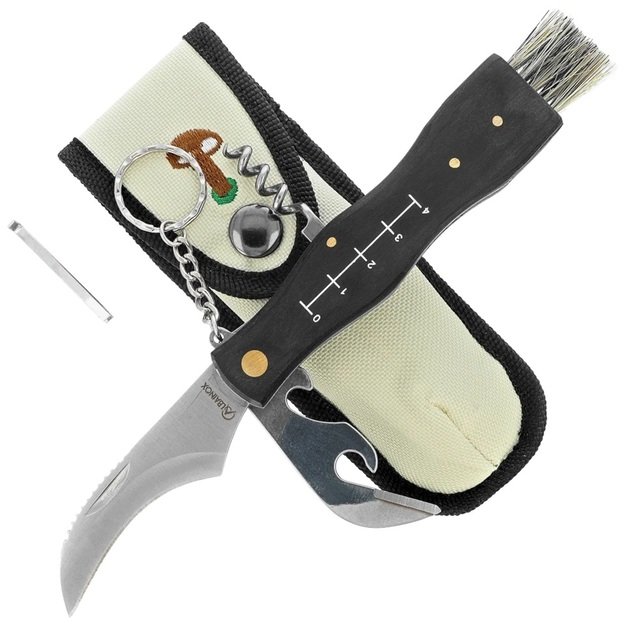 Martinez Albainox Setera daugiafunkcinis peilis grybavimui, maderos mediena, atlasinis 3Cr13Mov (10592)