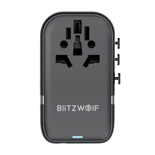 Blitzwolf BW-TA2 5-in-1 Travel Adapter 2xUSB PD + 2xC QC + C GaN 100W