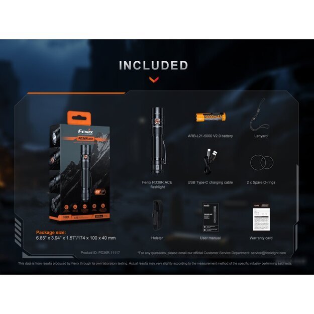 Fenix ​​PD36R ACE LED žibintuvėlis