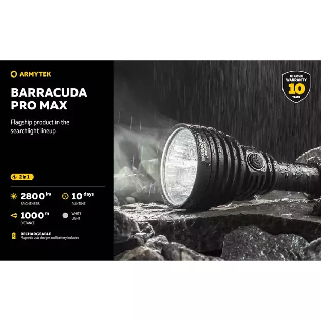 Фонарь Armytek Barracuda Pro Max 2800лм USB PCB F10501PC