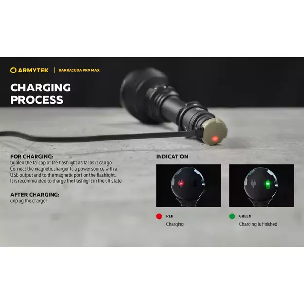 Фонарь Armytek Barracuda Pro Max 2800лм USB PCB F10501PC