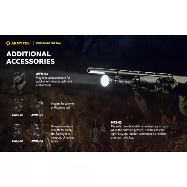 Фонарь Armytek Barracuda Pro Max 2800лм USB PCB F10501PC