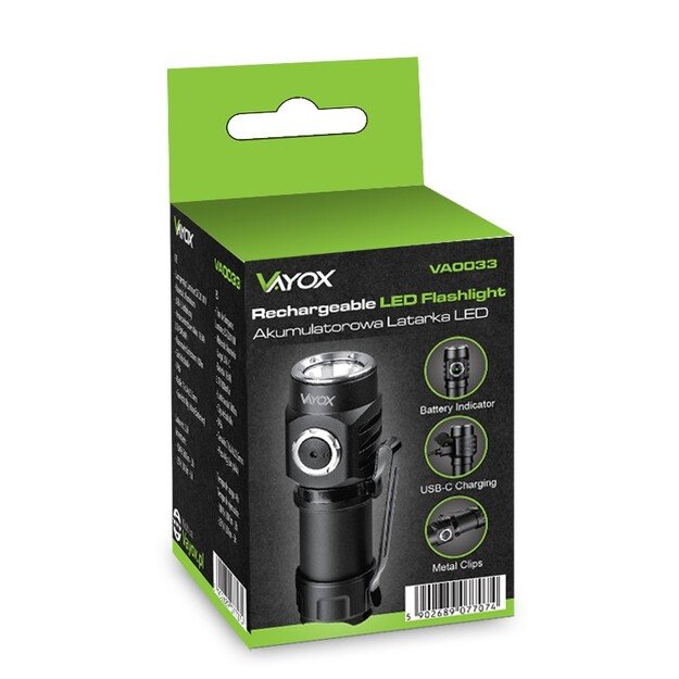 Ручной фонарь 750 лм VA0033-2 Vayox