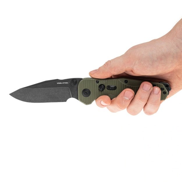 Real Steel Evolution Ironclad sulenkiamas peilis, žalias 7911BG