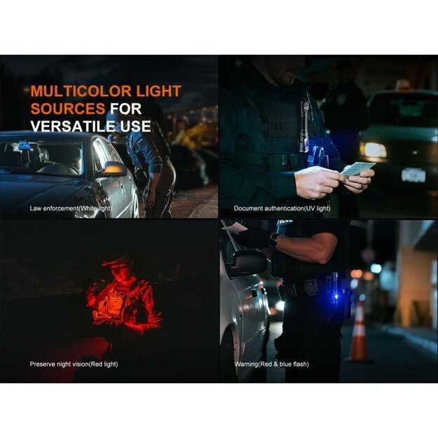Fenix ​​​​TK25R Multifunctional LED Flashlight with UV and Red Light