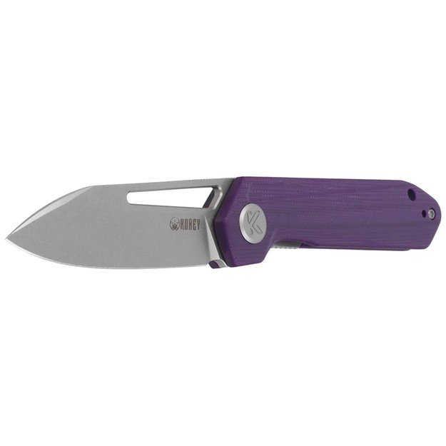 Складной нож Kubey Royal из фиолетового G10 с обработкой Stonewashed 14C28N от Колина Мезонпьера (KU321U)