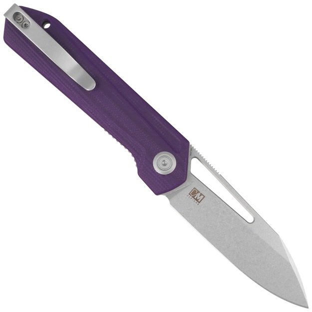 Складной нож Kubey Royal из фиолетового G10 с обработкой Stonewashed 14C28N от Колина Мезонпьера (KU321U)
