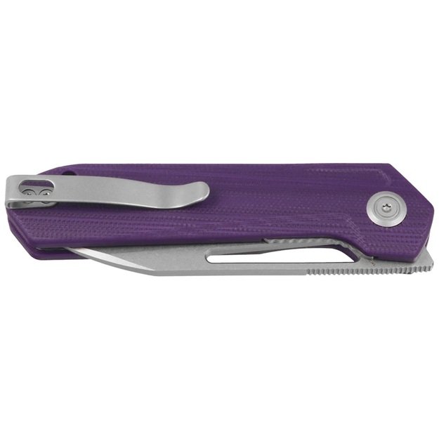 Складной нож Kubey Royal из фиолетового G10 с обработкой Stonewashed 14C28N от Колина Мезонпьера (KU321U)