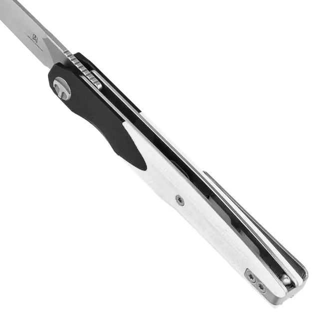 Bestechman Lanza G10 Sulenkiamas peilis White/Black BMK14A