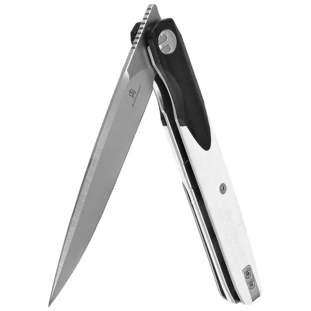 Bestechman Lanza G10 Sulenkiamas peilis White/Black BMK14A
