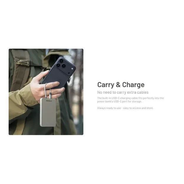Внешний аккумулятор (Powerbank) Nitecore POCKET5 – 5000mAh серый