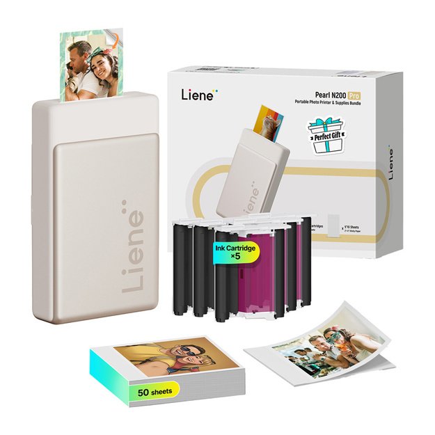 Liene Pearl N200 Pro 2x3  Portable Photo Printer Kit (Gold)