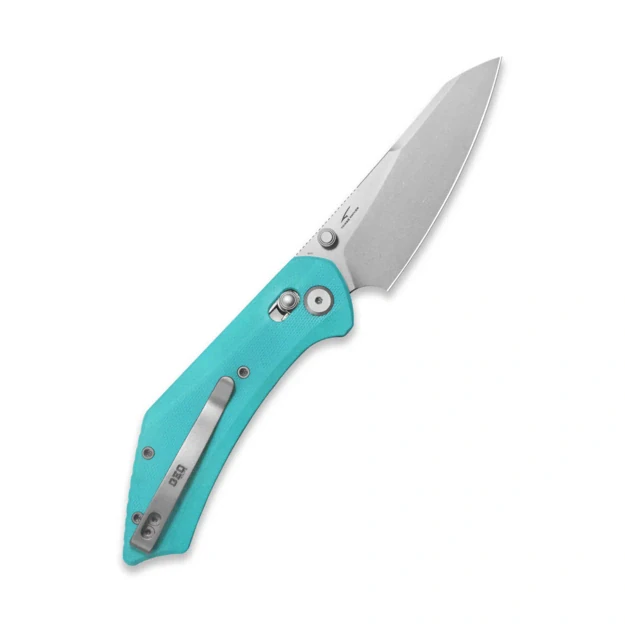 Geo Knife DIVID sulenkiamas peilis Stonewash M390 Blade, Tiffany Blue G10 GEO2507F