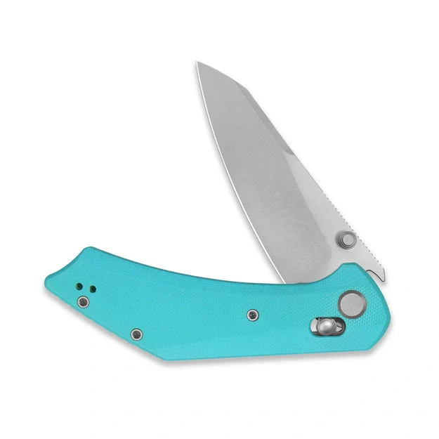 Geo Knife DIVID sulenkiamas peilis Stonewash M390 Blade, Tiffany Blue G10 GEO2507F