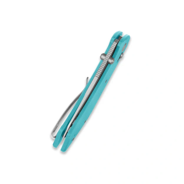 Geo Knife DIVID sulenkiamas peilis Stonewash M390 Blade, Tiffany Blue G10 GEO2507F