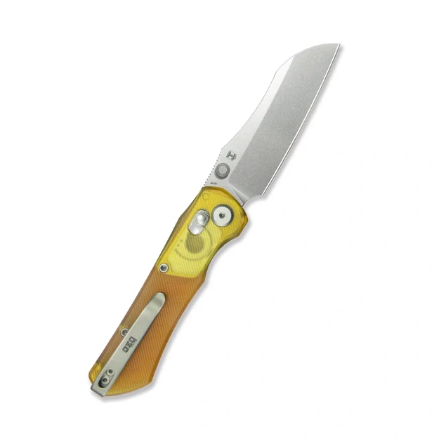 Geo Knife Komodo sulenkiamas peilis Stonewash M390 Blade, Ultem GEO2509K