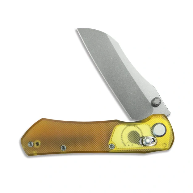 Geo Knife Komodo sulenkiamas peilis Stonewash M390 Blade, Ultem GEO2509K