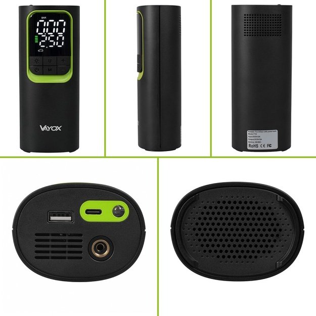 Įkraunama pompa su išorinės baterijos funkcija 8000mAh, VAYOX VA0410