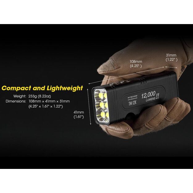 Nitecore TM12K 12000lm žibintuvėlis