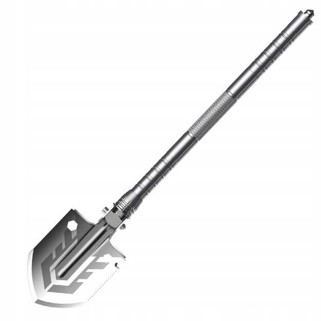 Sulankstomas daugiafunkcinis kastuvas su juodu dėklu SP-014