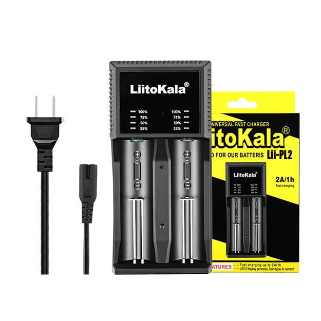 LiitoKala Lii-PL2 2-слотовое зарядное устройство для литий-ионных аккумуляторов