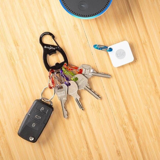 Nite Ize – KeyRack+ S-Biner su butelio atidarytuvu JUODAS – KRB2-01-R6