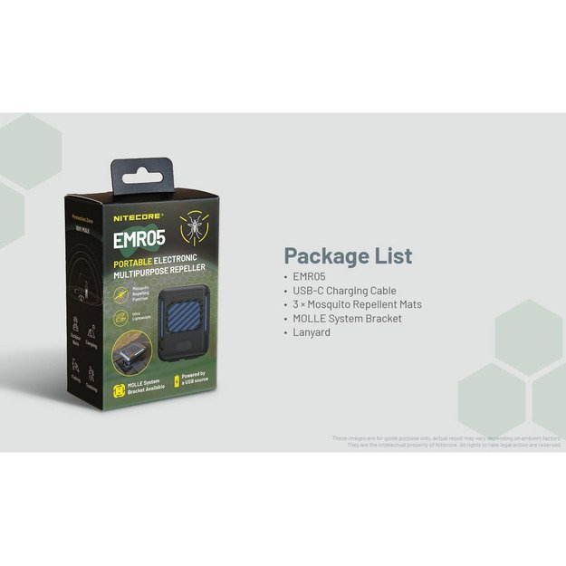 Nitecore EMR05 uodus atbaidanti priemonė