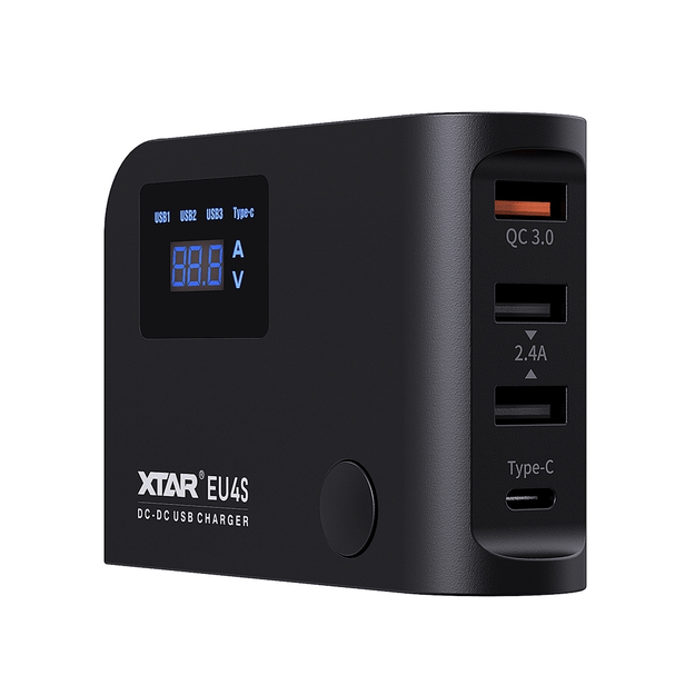 Pakrovėjas USB XTAR EU4S QC3 Type-C DC-CD
