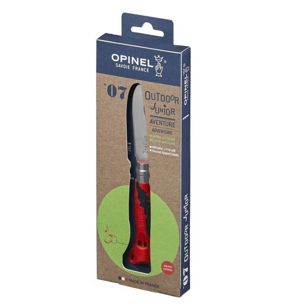 Vaikiškas peilis Opinel Outdoor Junior Nr. 7 chaki rankena