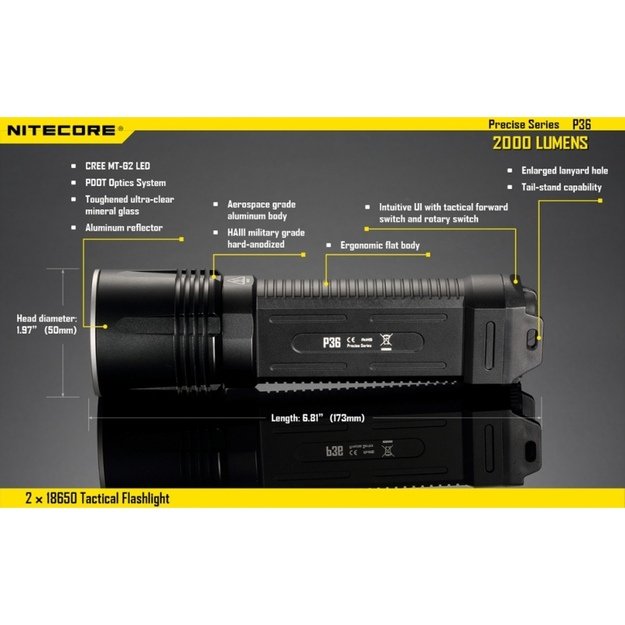 Nitecore P36 žibintuvėlis