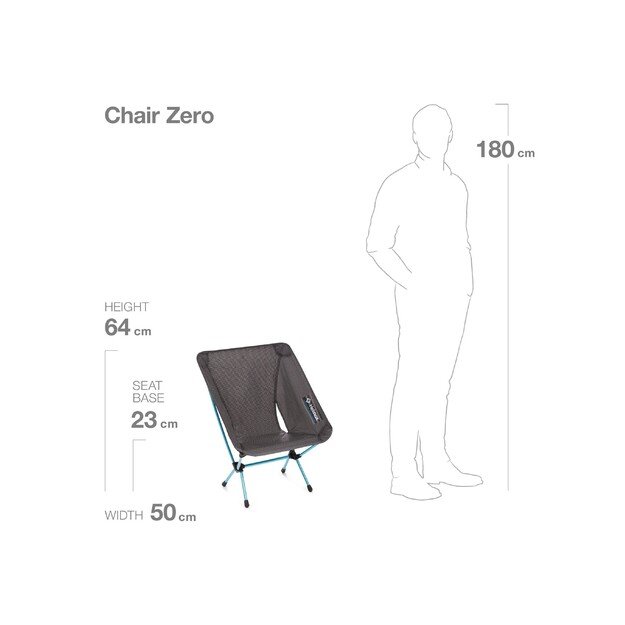 Turistinė kėdė Helinox Chair Zero - Juoda