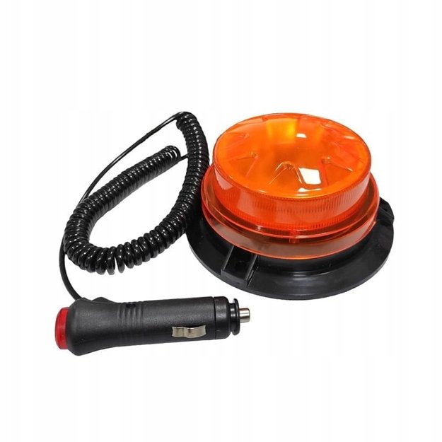 Oranžinis švyturėlis su magnetu 24 LED