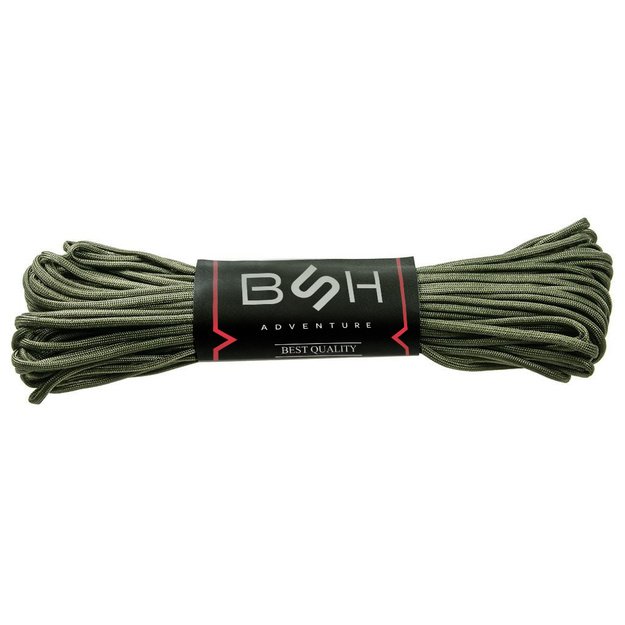 BSH ADVENTURE BR-005A Paracord virvė 30m Žalia