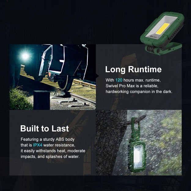 Olight Swivel COB + LED darbinis žibintuvėlis 400lm