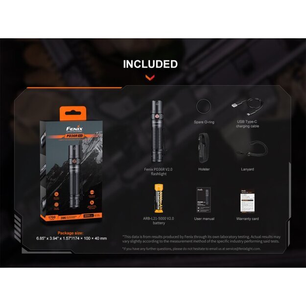 Fenix ​​PD36R V2.0 LED žibintuvėlis