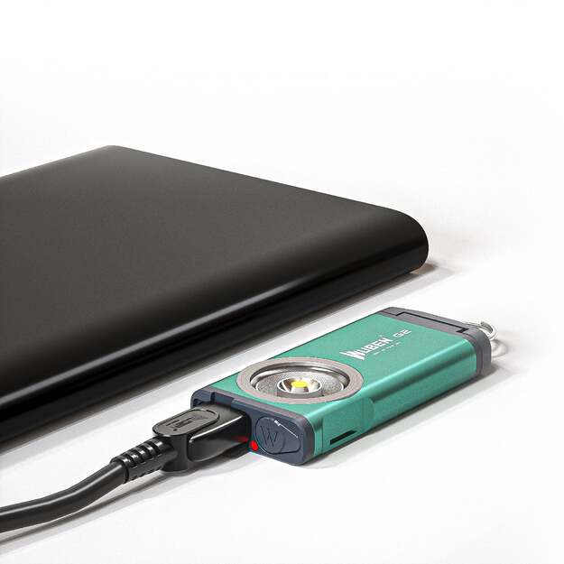 Wuben G2 žibintuvėlis prie raktų 500lm USB Type C Žalias