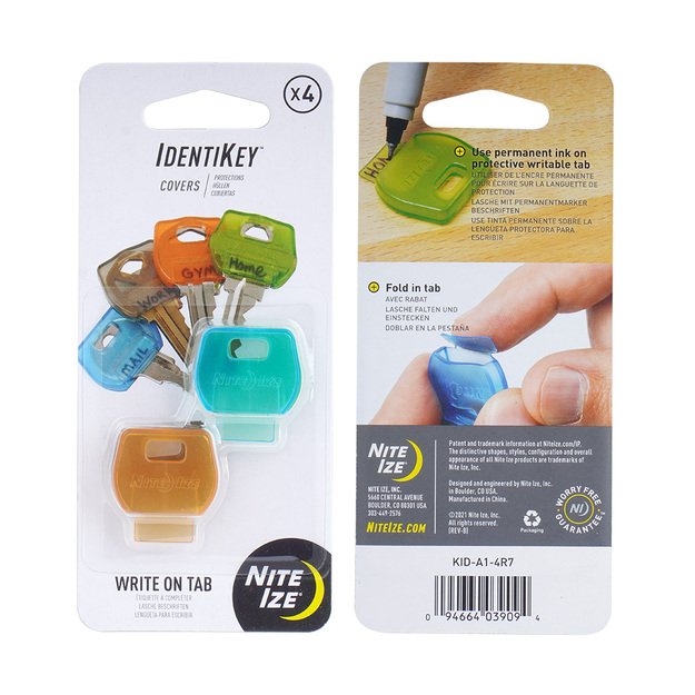 Nite Ize colour identification caps for keys (4 pcs) KID-A1-4R7