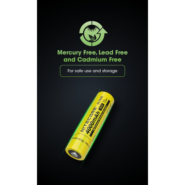 Nitecore Li-Ion baterija 18650, 4000mAh 3.6V - NL1840