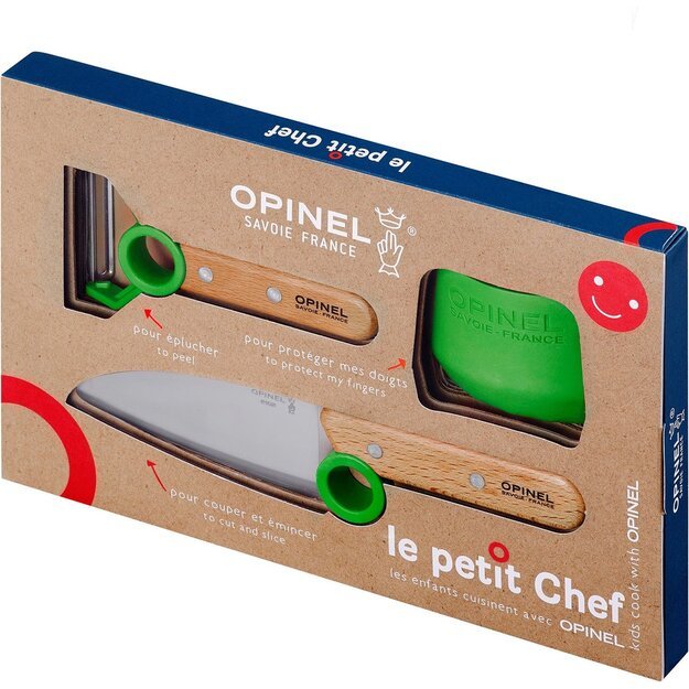 Opinel Le Petit Chef kitchen set for children, green
