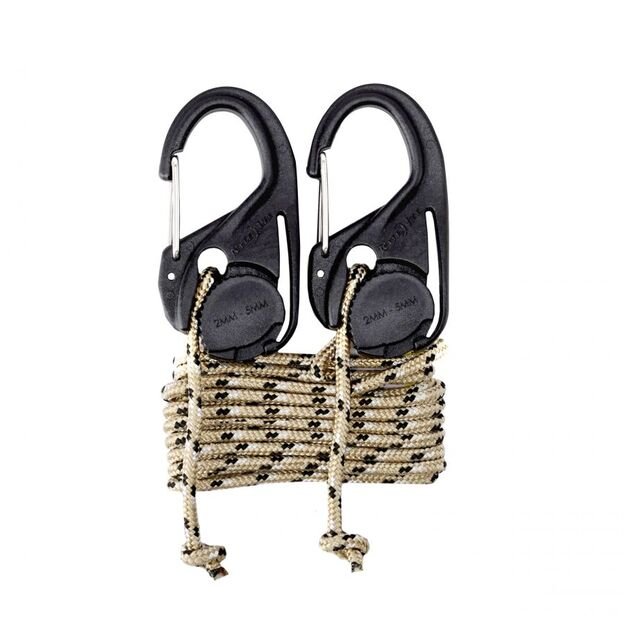 Nite Ize CamJam Adjustable Camping Buckle 2 Piece with 2.4m Rope NCJ-25-2R3