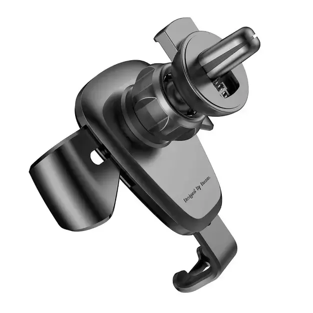 Baseus gravitacinė rankena ant automobilio grotelių - juoda
