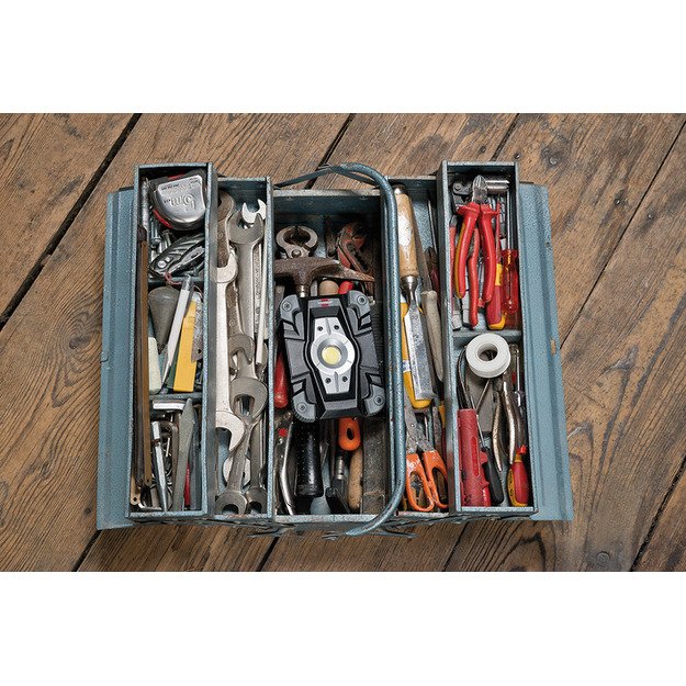 Įkraunamas LED prožektorius 10 W IP54 su USB