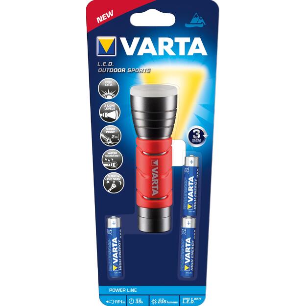 VARTA žibintuvėlis LED Outdoor Sports F10